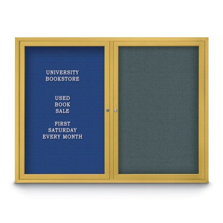 United Visual Products Corkboard, Cobalt/ White, 48" x 36" UV431H-WHITE-COBACC